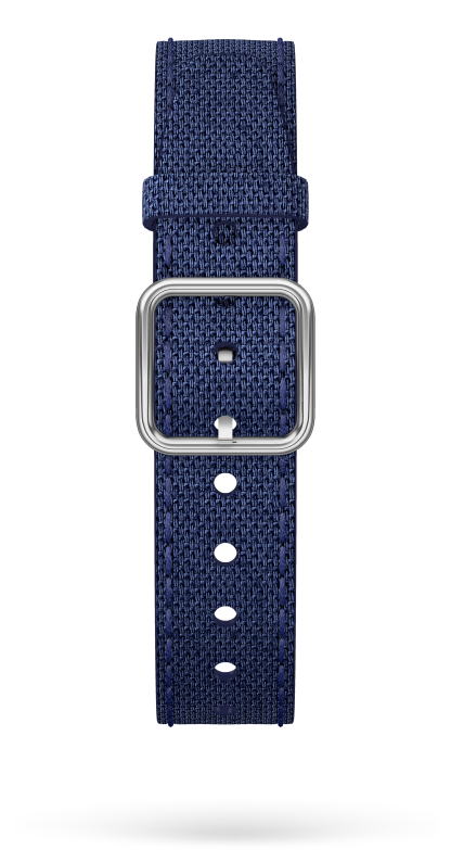 Blue Cotton Strap, Steel Pin Buckle 15.0 MM - MXE0HP3D Baume & Mercier Front