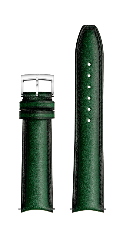 Bracelet veau patiné vert, boucle ardillon 20.0 MM - MXE0N05R Baume & Mercier Face