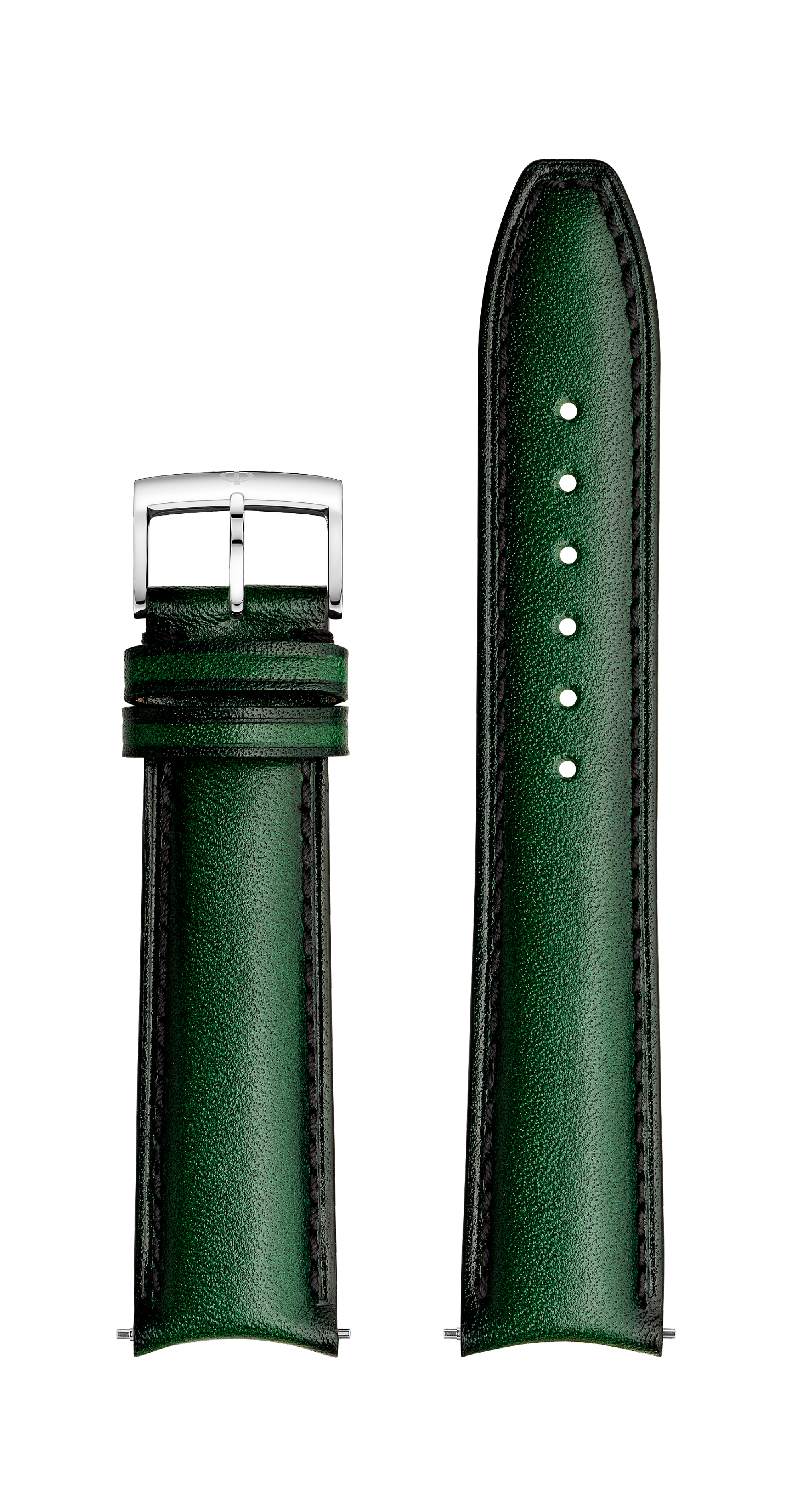 Bracelet veau patiné vert, boucle ardillon 20.0 MM - MXE0N05R Baume & Mercier Face