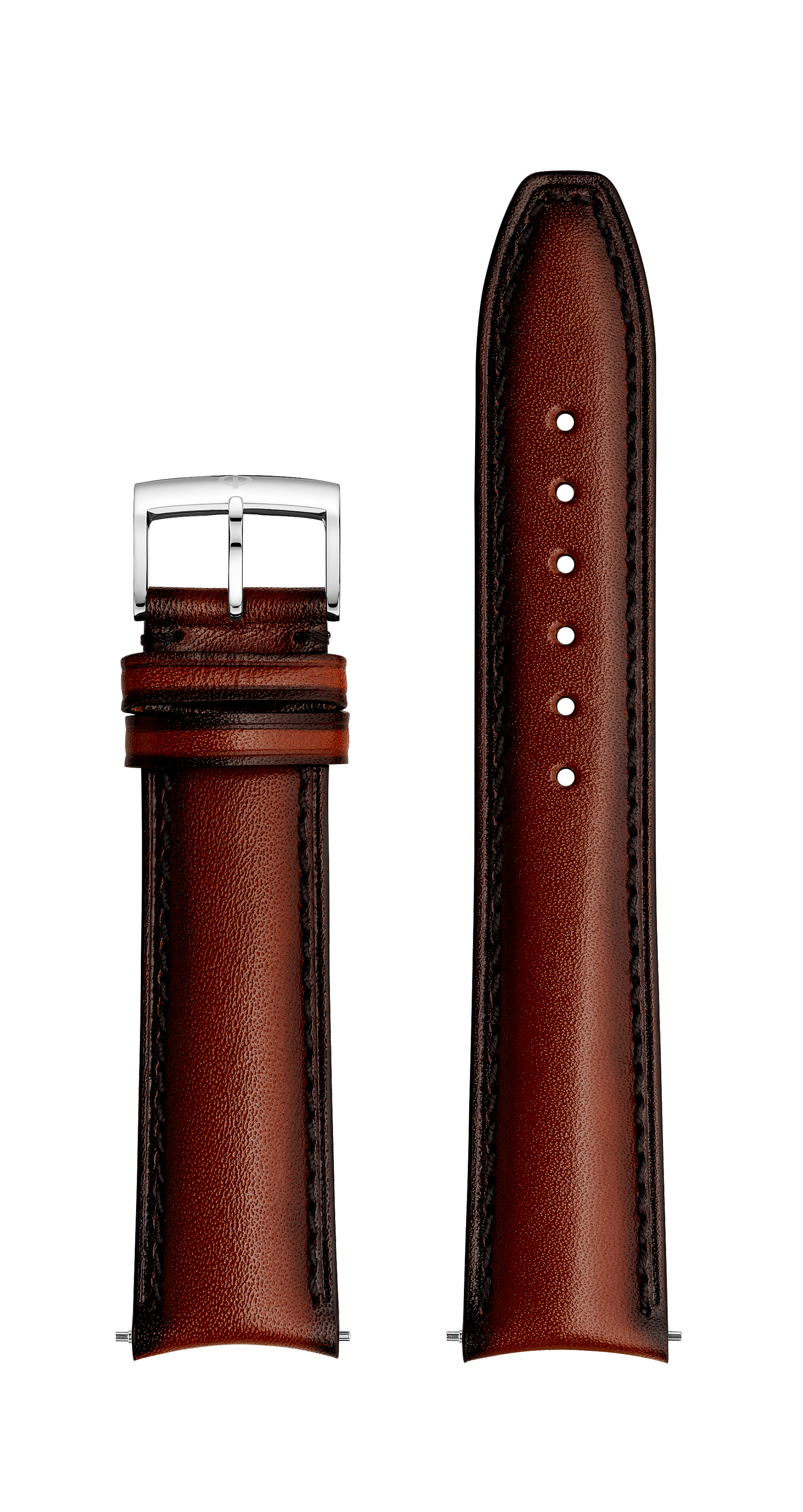 Patina Brown Calfskin Strap, Pin Buckle 20.0 MM - MXE0N05M Baume & Mercier Front