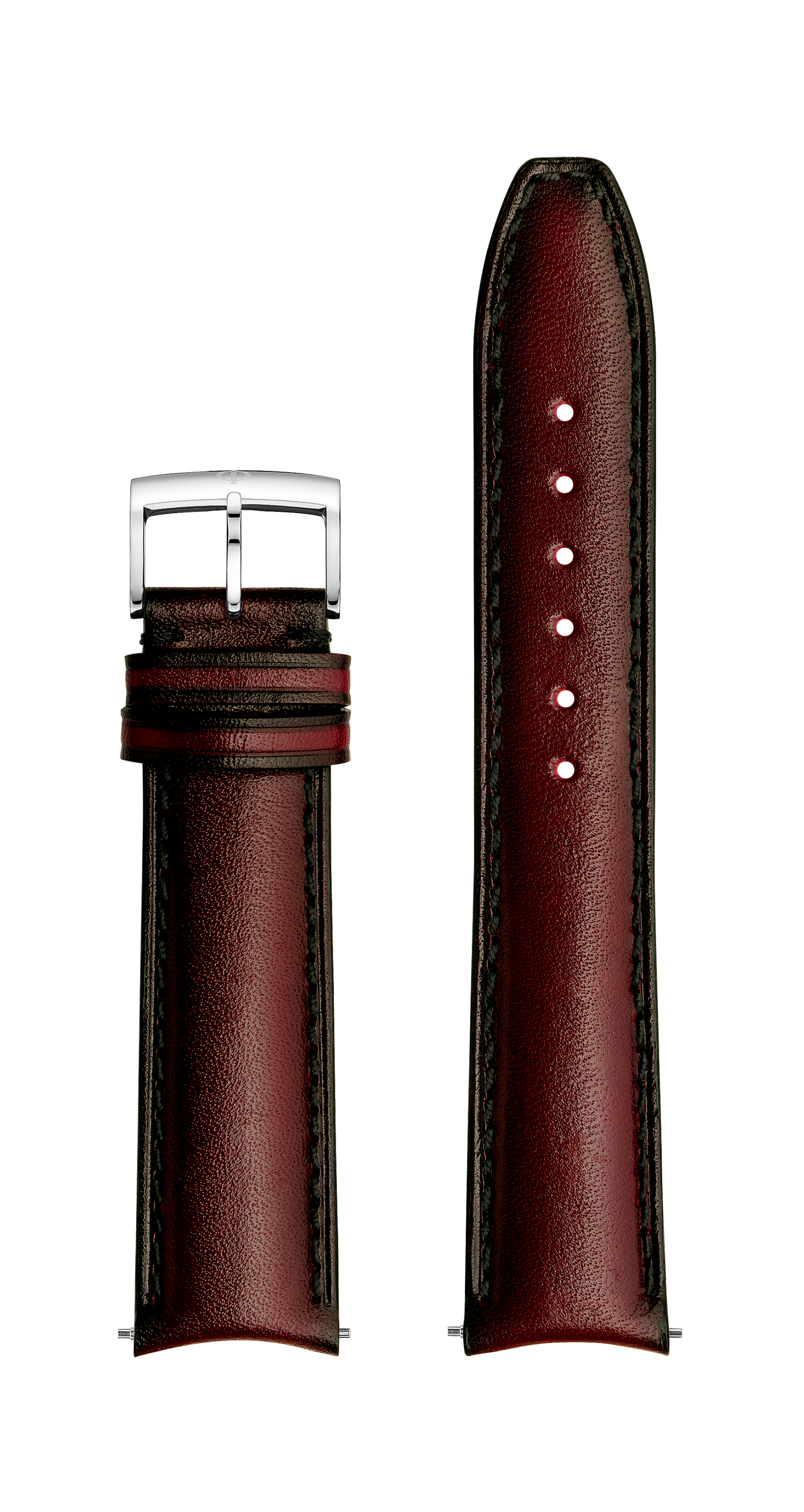 Bracelet veau patiné rouge, boucle ardillon 20.0 MM - MXE0N056 Baume & Mercier Face