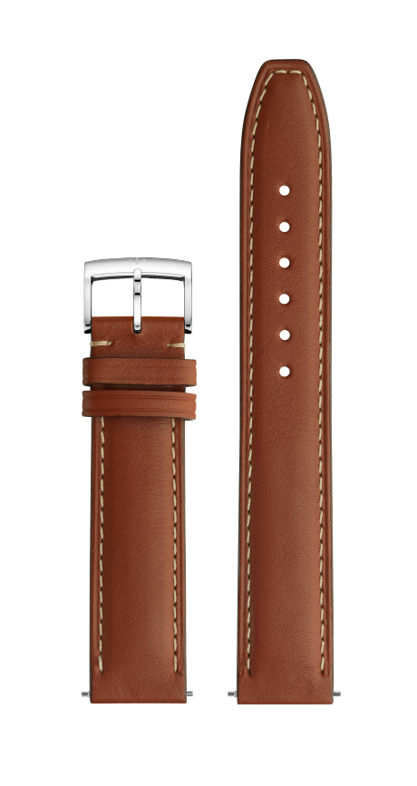 Light brown Calfskin Strap, Pin Buckle 19.0 MM - MXE0N06Z Baume & Mercier Front