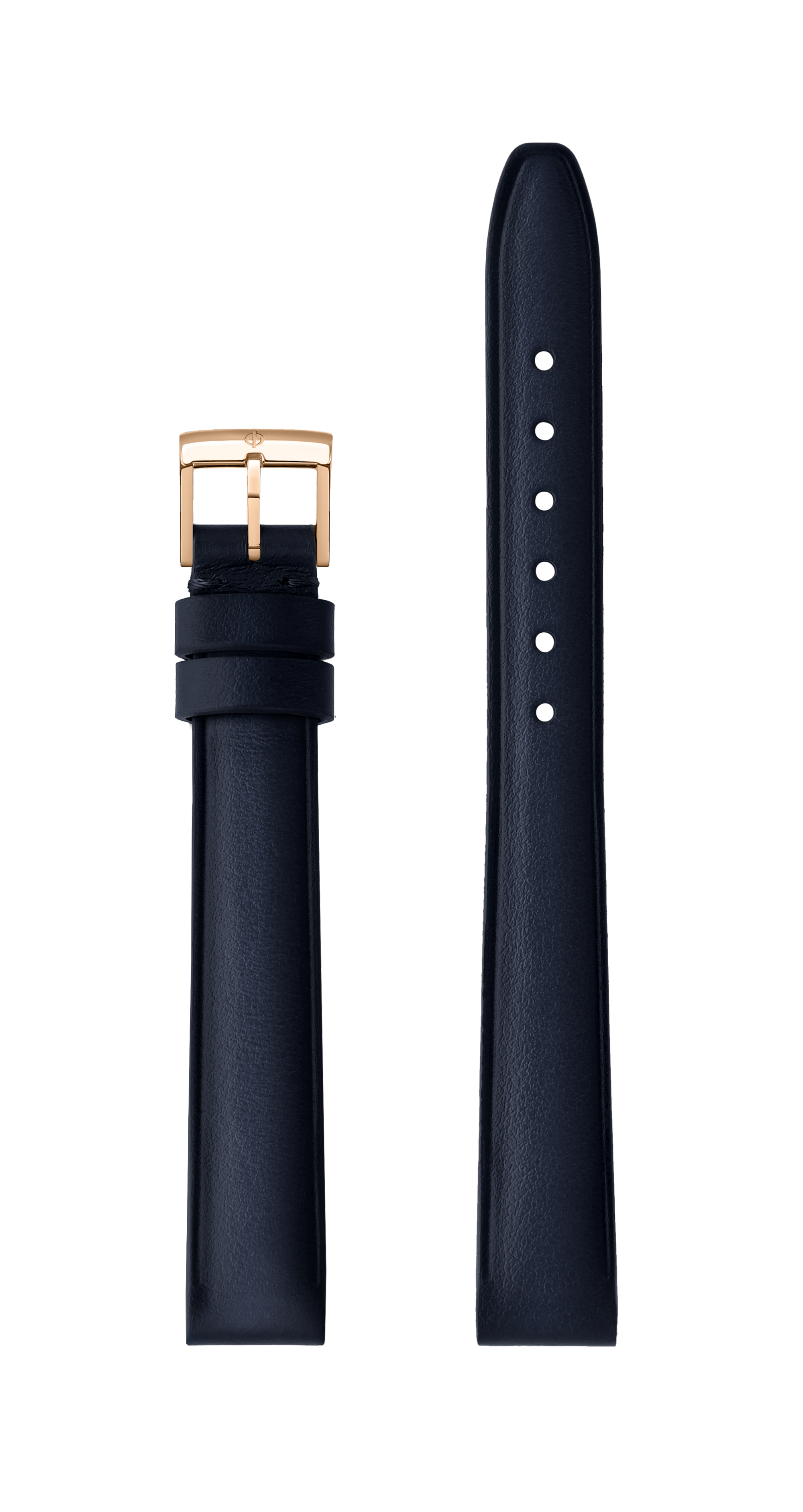 ダークブルーのカーフスキンストラップ、PVDピンバックル 13.0 MM - MXE0ZZ7S Baume & Mercier Front