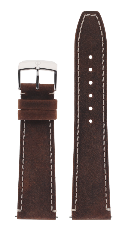 Chocolate brown Calfskin Strap 21.0 MM - MXE07KZH Baume & Mercier Front