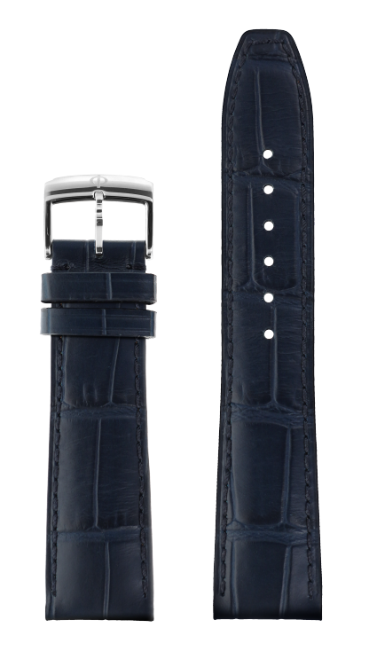 Blue Calfskin Strap, Steel Pin Buckle 21.0 MM - MXE0Z7H4 Baume & Mercier Front