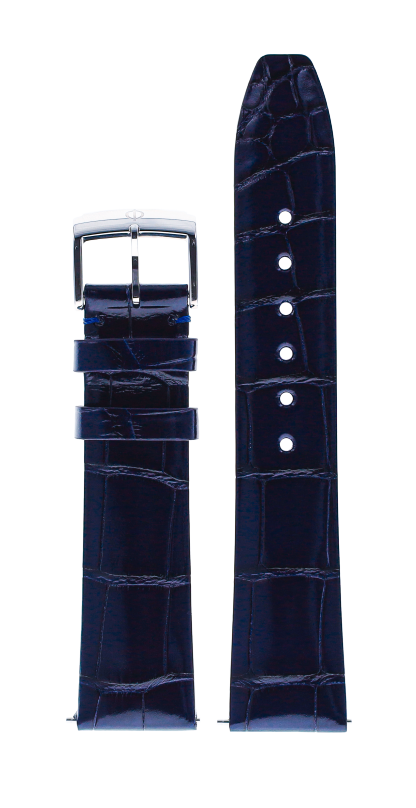 Cinturino Blu brillante All shiny square scales alligator 18.0 MM - MXE08GWQ Baume & Mercier Front