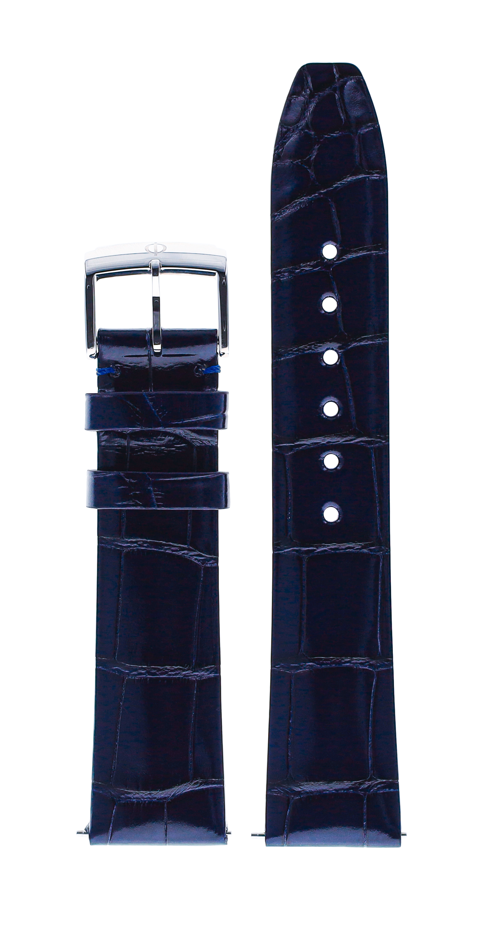 Cinturino Blu brillante All shiny square scales alligator 18.0 MM - MXE08GWQ Baume & Mercier Front
