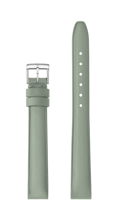 セージグリーンのカーフスキンストラップ、スチール製ピンバックル 13.0 MM - MXE0ZVJN Baume & Mercier Front