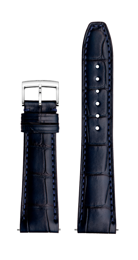 Blaues Alligatorlederband, Dornschließe 22.0 MM - MXE0N070 Baume & Mercier Front