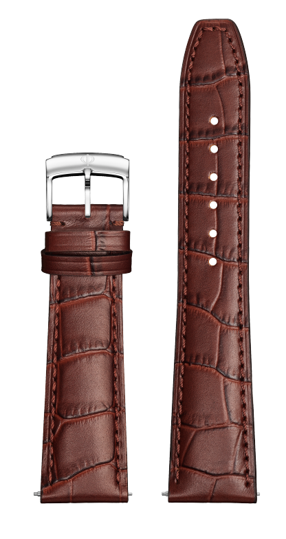 Bracelet Veau Marron, boucle ardillon 22.0 MM - MXE0N085 Baume & Mercier Face