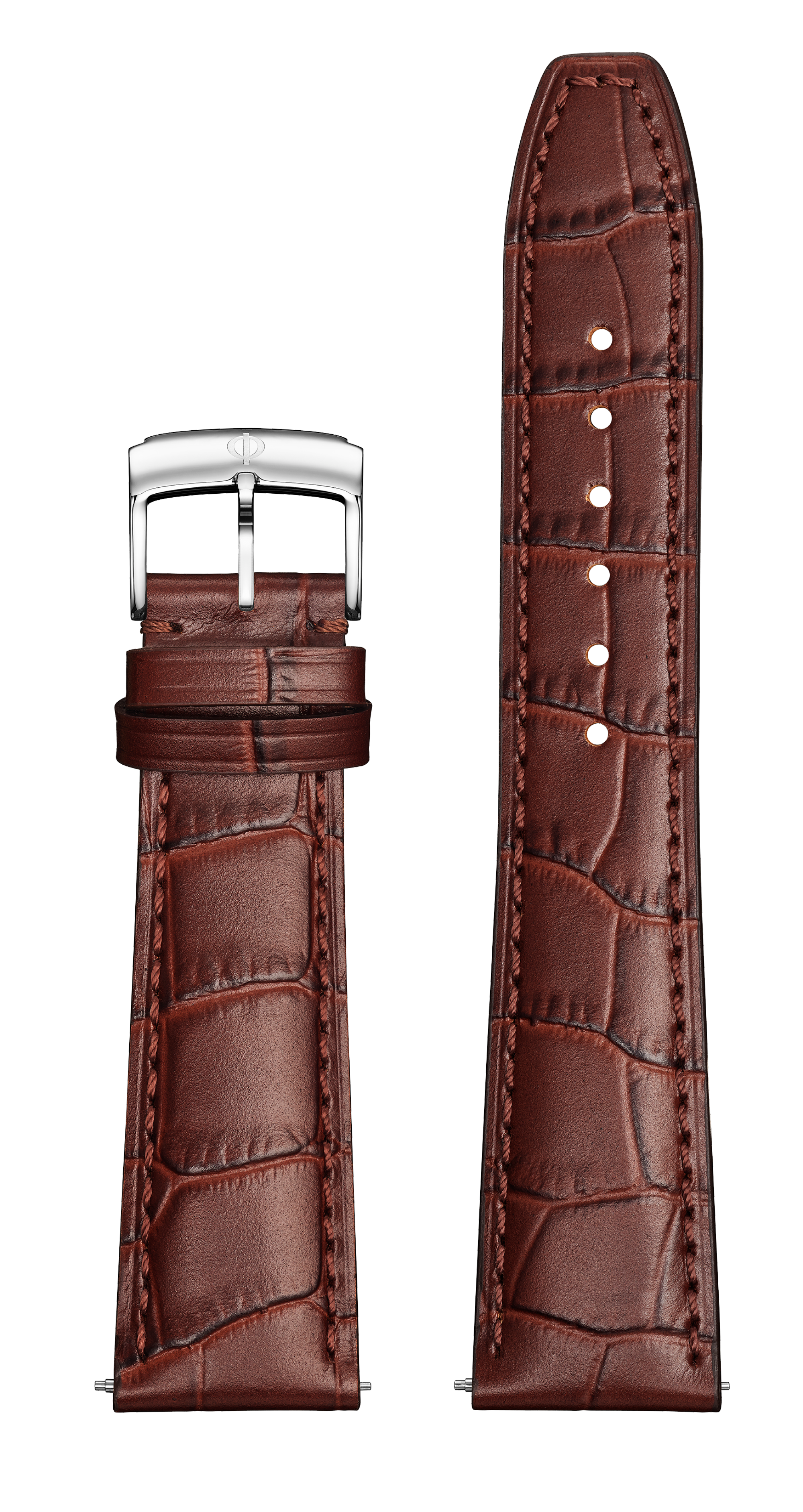 Bracelet Veau Marron, boucle ardillon 22.0 MM - MXE0N085 Baume & Mercier Face