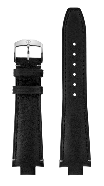 Black Calfskin Strap, Steel Pin Buckle 10.5 MM - MXE10H98 Baume & Mercier Front