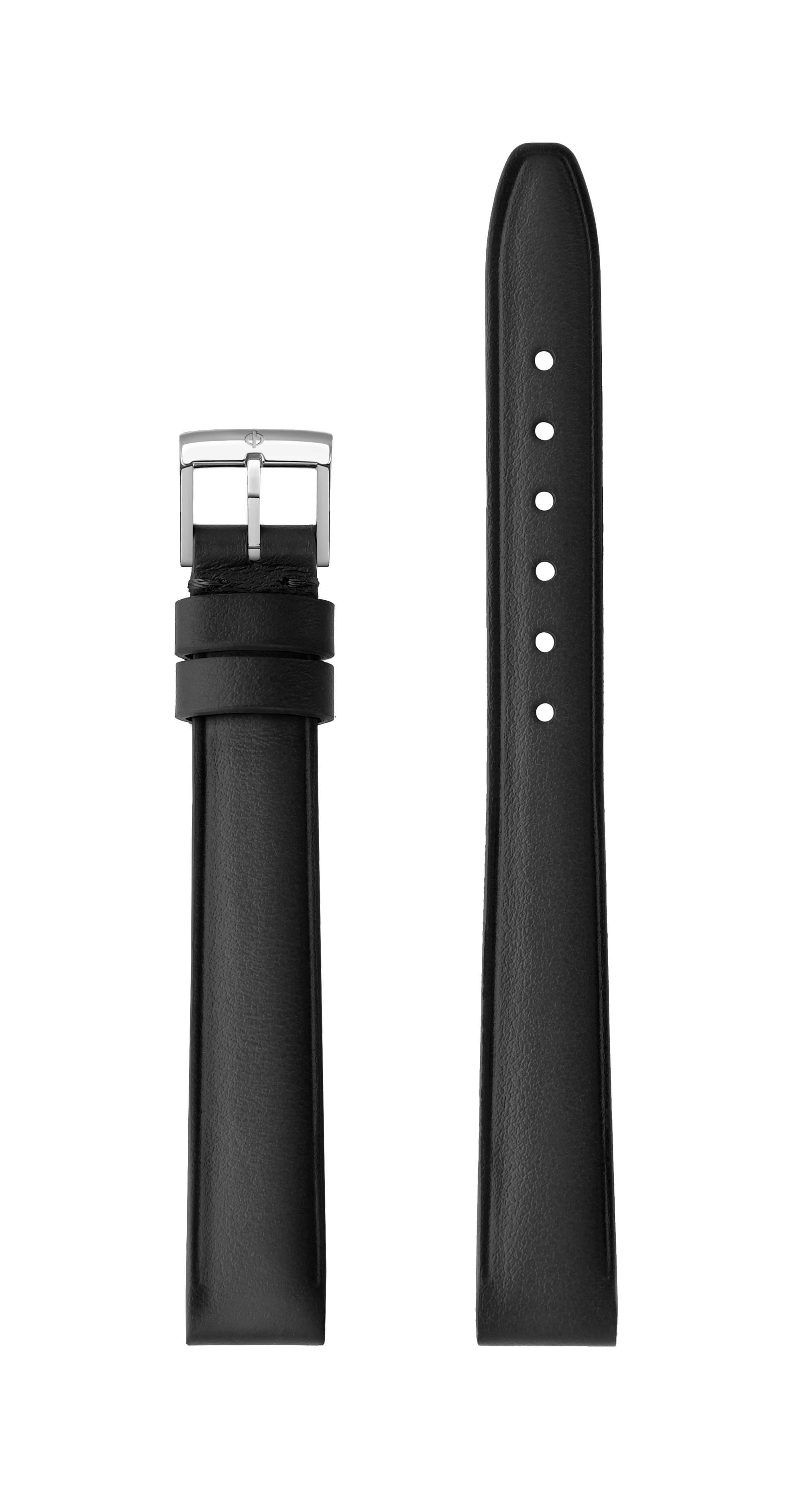 ブラックのカーフスキンストラップ、スチール製ピンバックル 13.0 MM - MXE0XTQS Baume & Mercier Front
