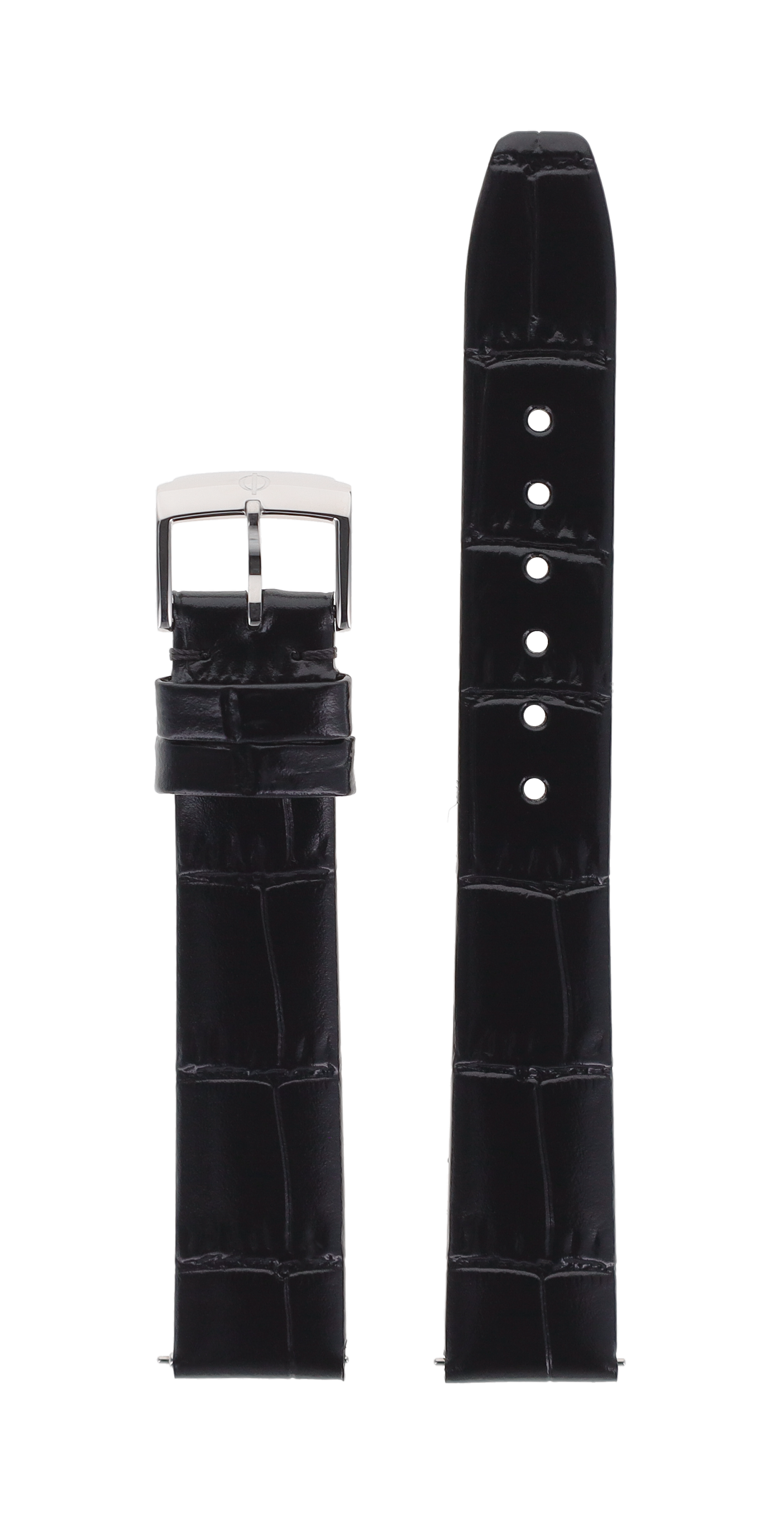 Black Alligator-motif calfskin Strap 15.0 MM - MXE0N0Q0 Baume & Mercier Front