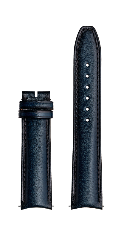 Armband aus patiniertem blauem Kalbsleder 20.0 MM - MXE0R0V4 Baume & Mercier Front
